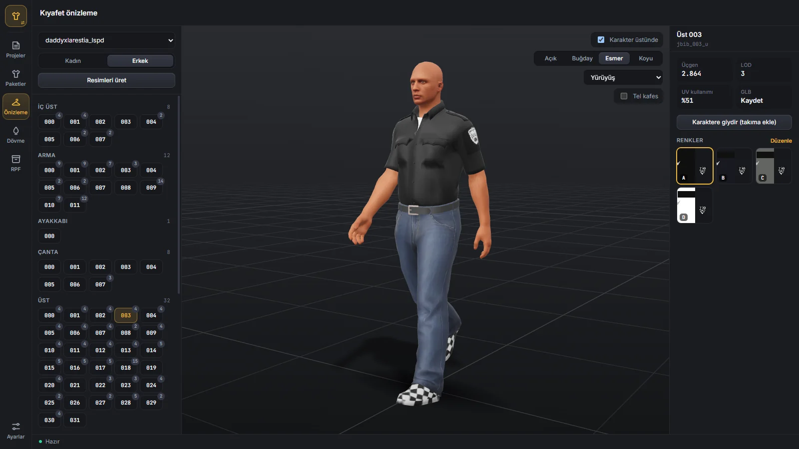 Poses: walking
